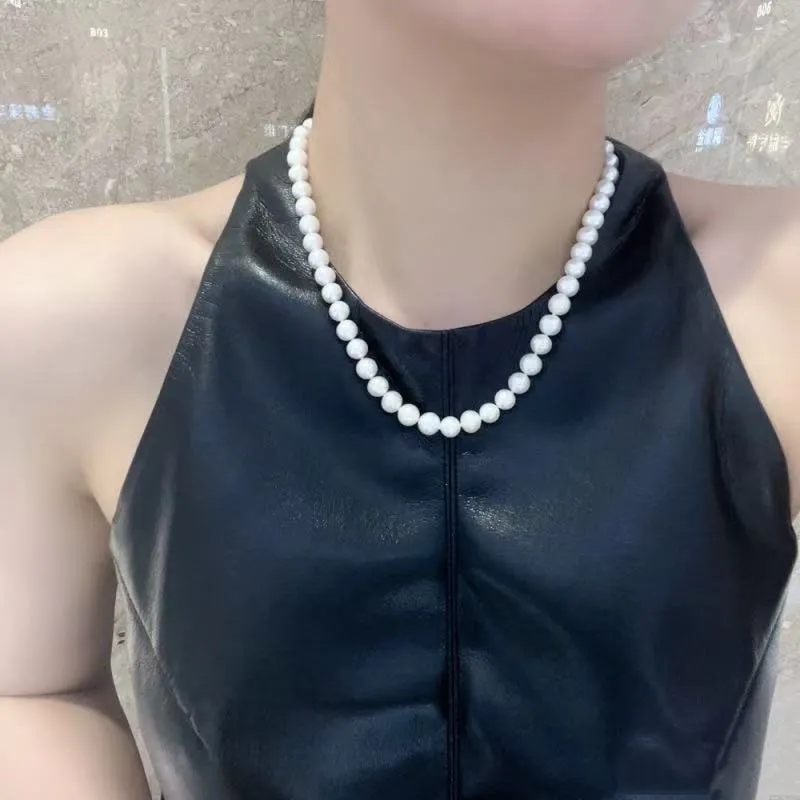 Zhongzhao Jewelry Pearl Necklaces Unisex-5