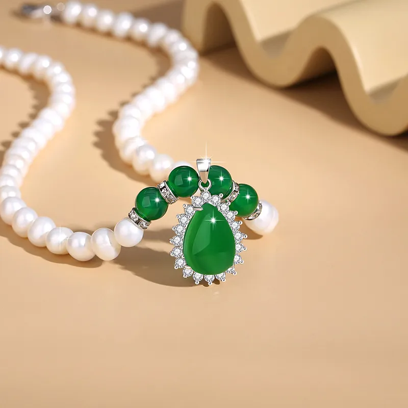 Zhongzhao Jewelry Agate Necklaces Unisex-3