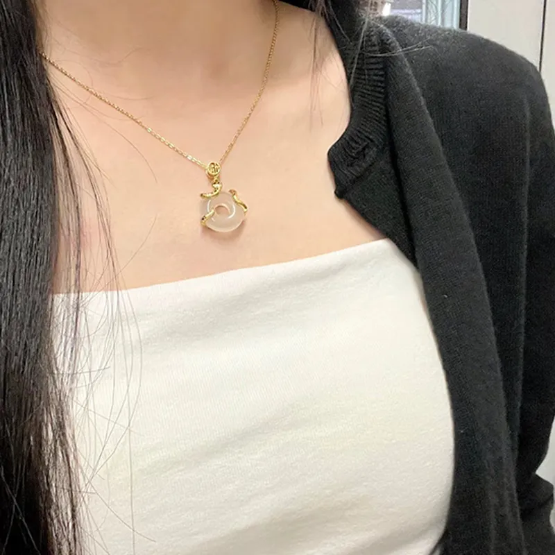 Zhongzhao Jewelry Chalcedony Necklaces Unisex-4
