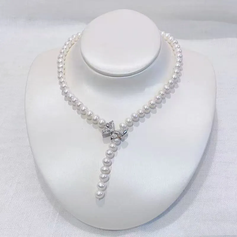 Zhongzhao Jewelry Pearl Necklaces Unisex-2