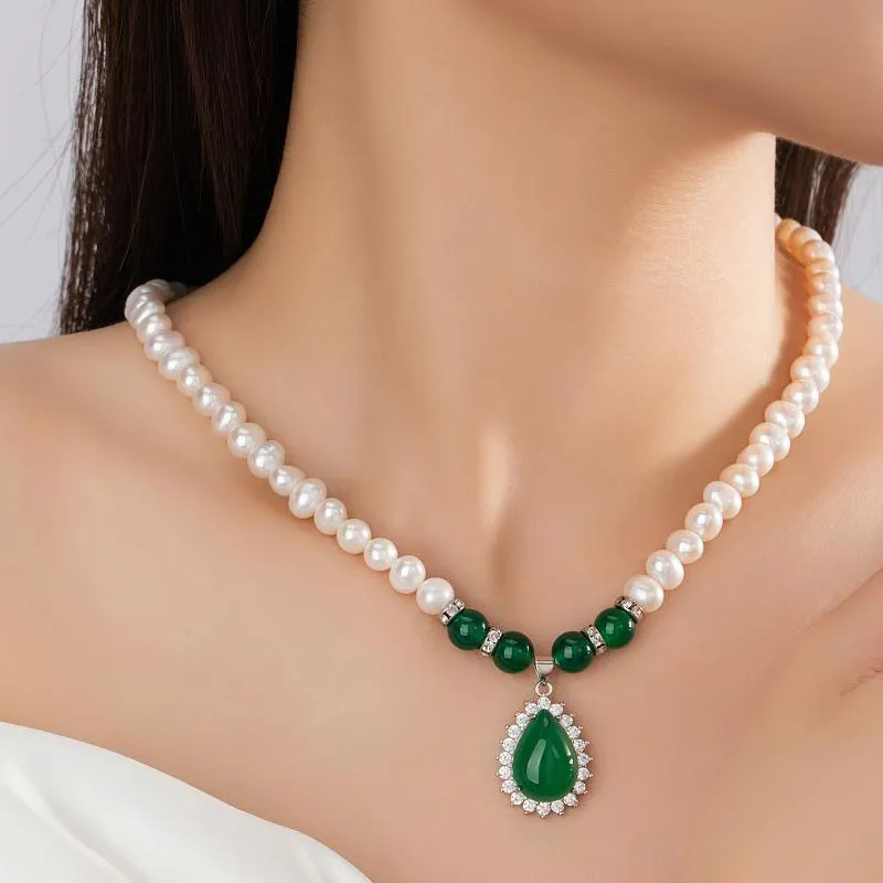 Zhongzhao Jewelry Agate Necklaces Unisex-6