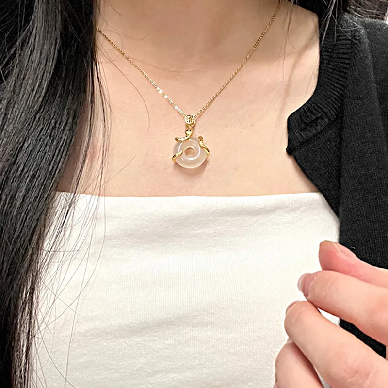 Zhongzhao Jewelry Chalcedony Necklaces Unisex-3