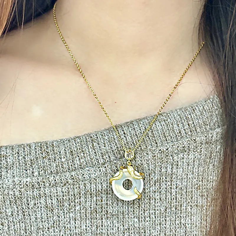 Zhongzhao Jewelry Chalcedony Necklaces Unisex-6