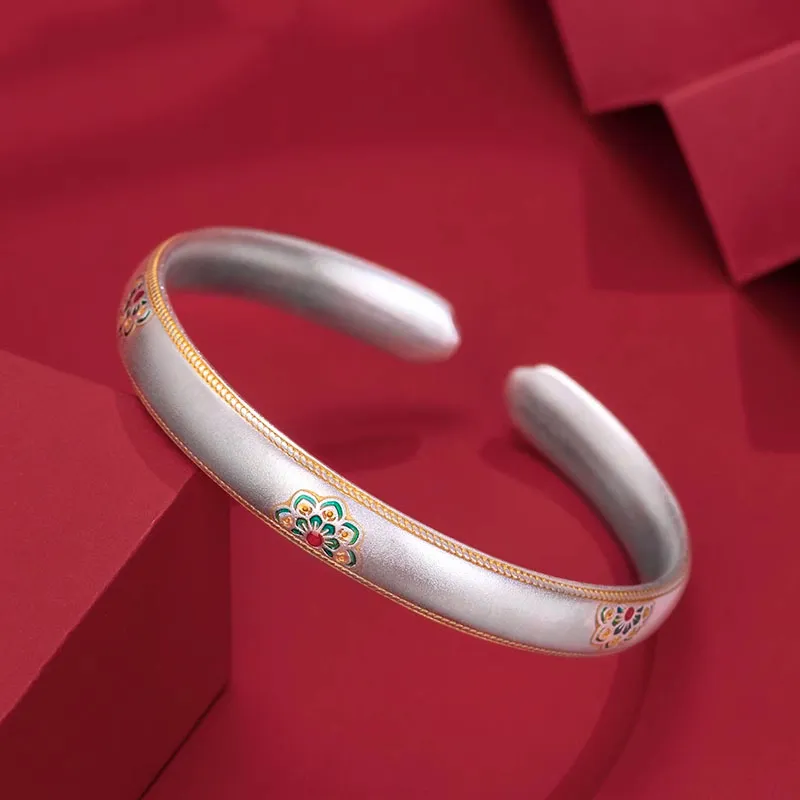 Zhongzhao Jewelry S999 Fine Silver Bangles Unisex-1