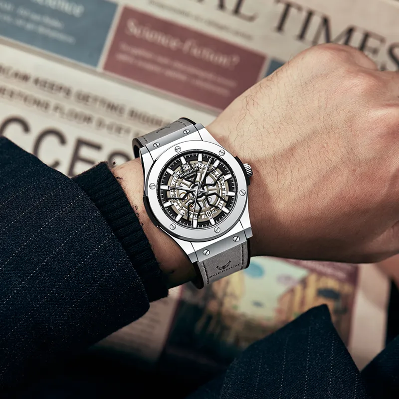 ROERDUM Infinite Universe Mechanical Movement Watch Men's Watches Black Dial-7