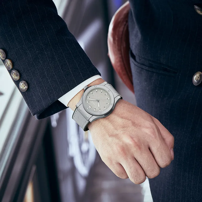 ROERDUM Adventurer Collection Desert Gray Mechanical Movement Genuine Leather Strap Watch Men's Watches Silver Dial-4