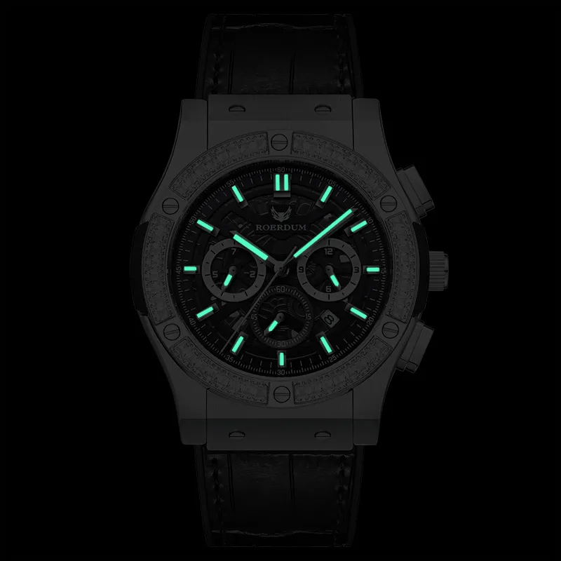 ROERDUM Mars GTR Automatic Mechanical Movement Genuine Leather Strap Watch Men's Watches Blue Dial-20