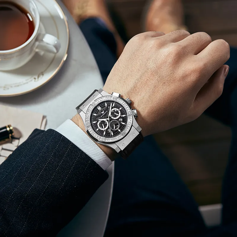 ROERDUM Mars GTR Automatic Mechanical Movement Genuine Leather Strap Watch Men's Watches Blue Dial-19