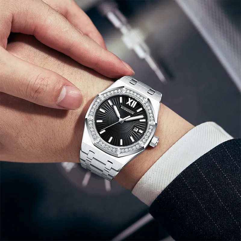 ROERDUM God Of War Series Automatic/Manual Mechanical Movement Stainless Steel Watchband Watch Men's Watches White Dial-1