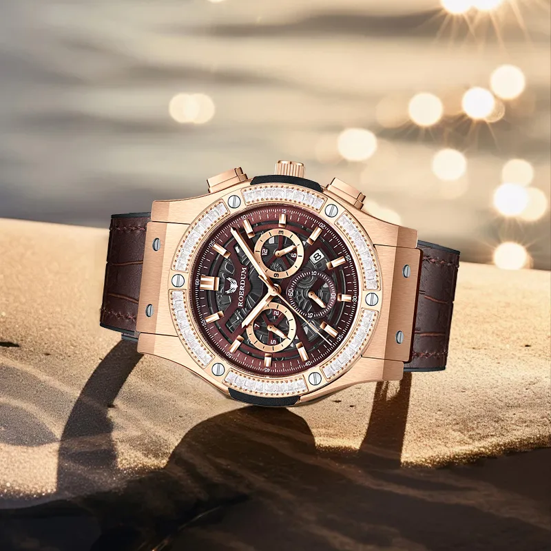 ROERDUM Mars GTR Automatic Mechanical Movement Genuine Leather Strap Watch Men's Watches Blue Dial-11