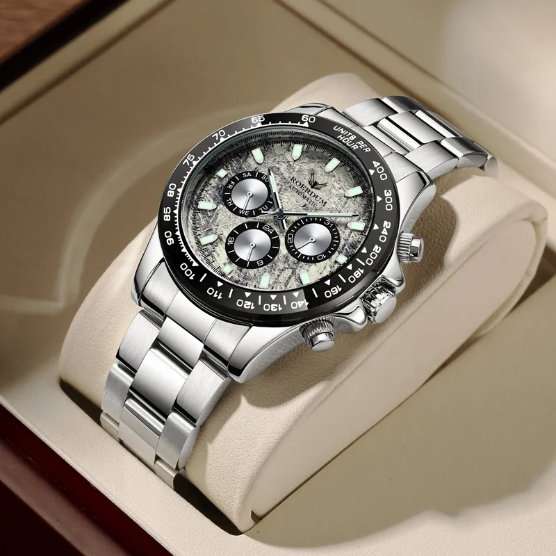 ROERDUM Ditan Collection Kindey Mechanical Movement Steel Strap Watch Men's Watches Beige Watch Dial-11