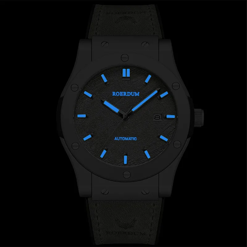 ROERDUM Adventurer Collection Desert Gray Mechanical Movement Genuine Leather Strap Watch Men's Watches Silver Dial-11