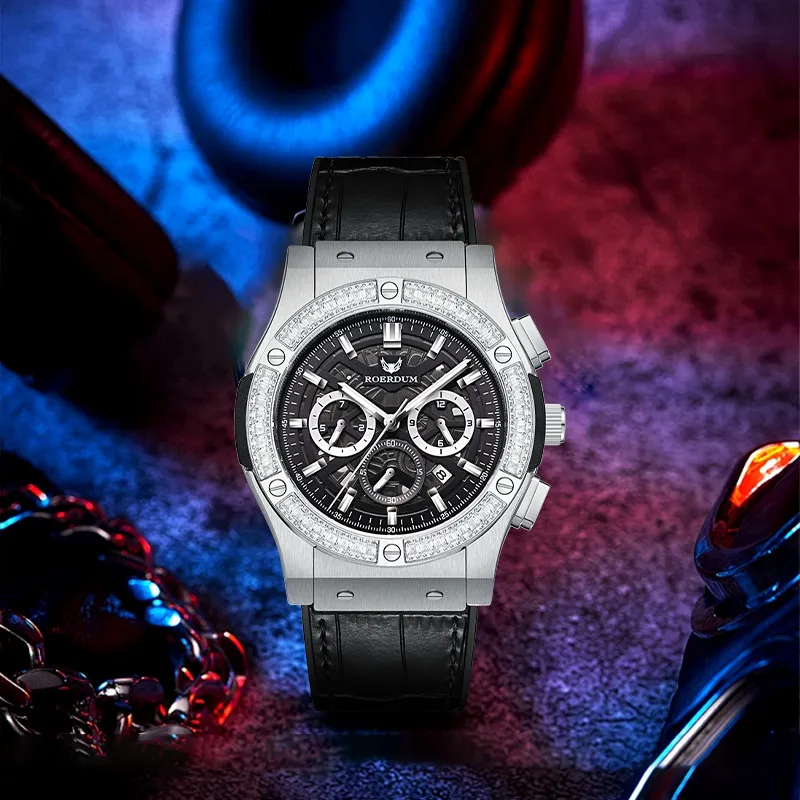 ROERDUM Mars GTR Automatic Mechanical Movement Genuine Leather Strap Watch Men's Watches Blue Dial-18