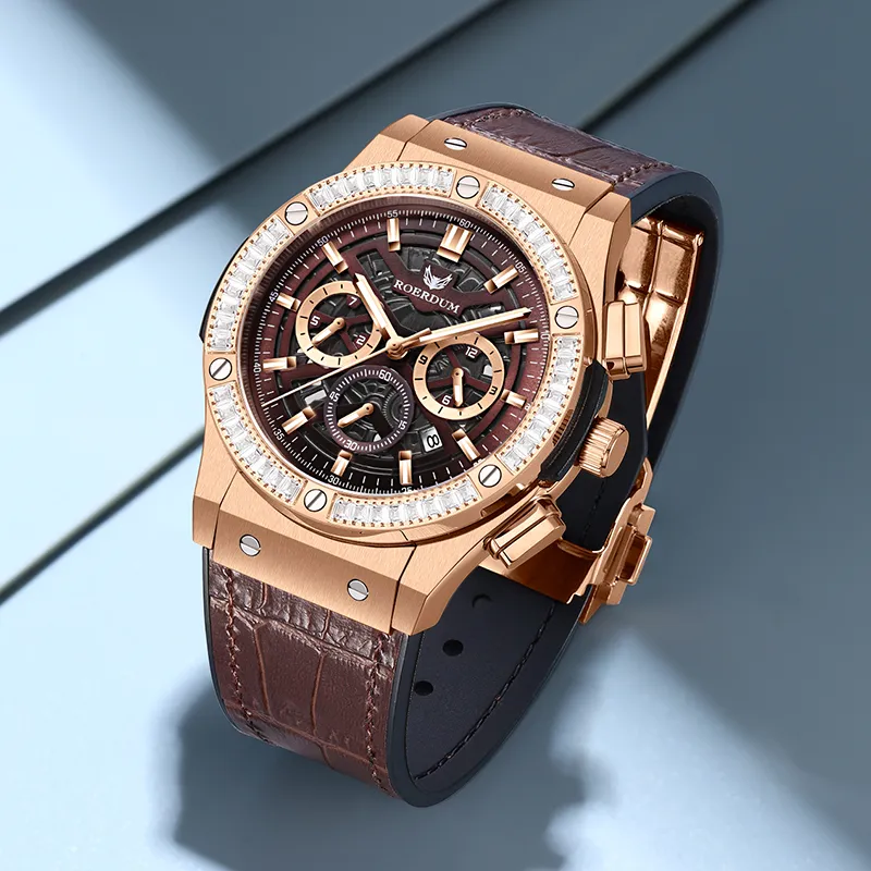 ROERDUM Mars GTR Automatic Mechanical Movement Genuine Leather Strap Watch Men's Watches Blue Dial-10
