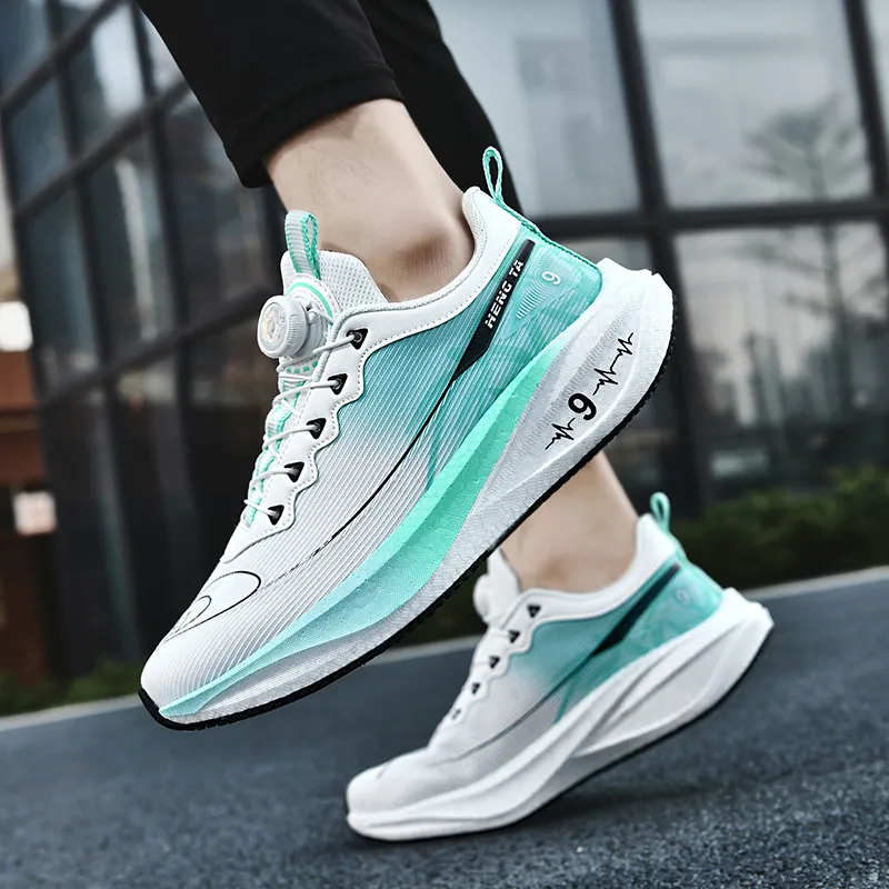 Kuding Running Shoes Men Low Top White Light Blue/White Light Moon/White Sapphire/White Yellow Black-19