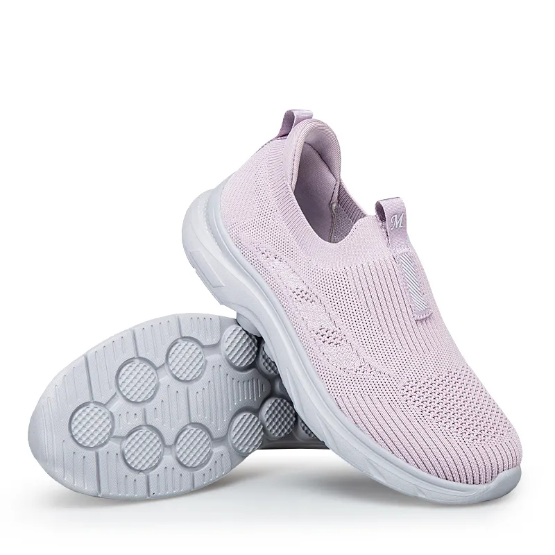 Kuding Elderly Shoes Soft Sole Comfortable Slip on Breathable And Lightweight Low Top Casual Shoes Unisex-13