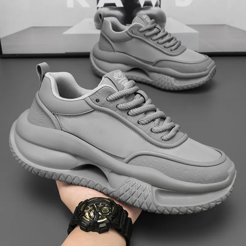 Kuding Breathable And Lightweight Low Top Chunky Sneakers Men's-3