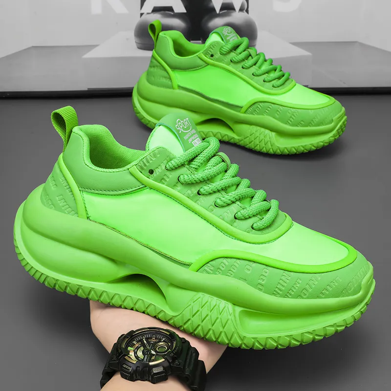 Kuding Breathable And Lightweight Low Top Chunky Sneakers Men's-9