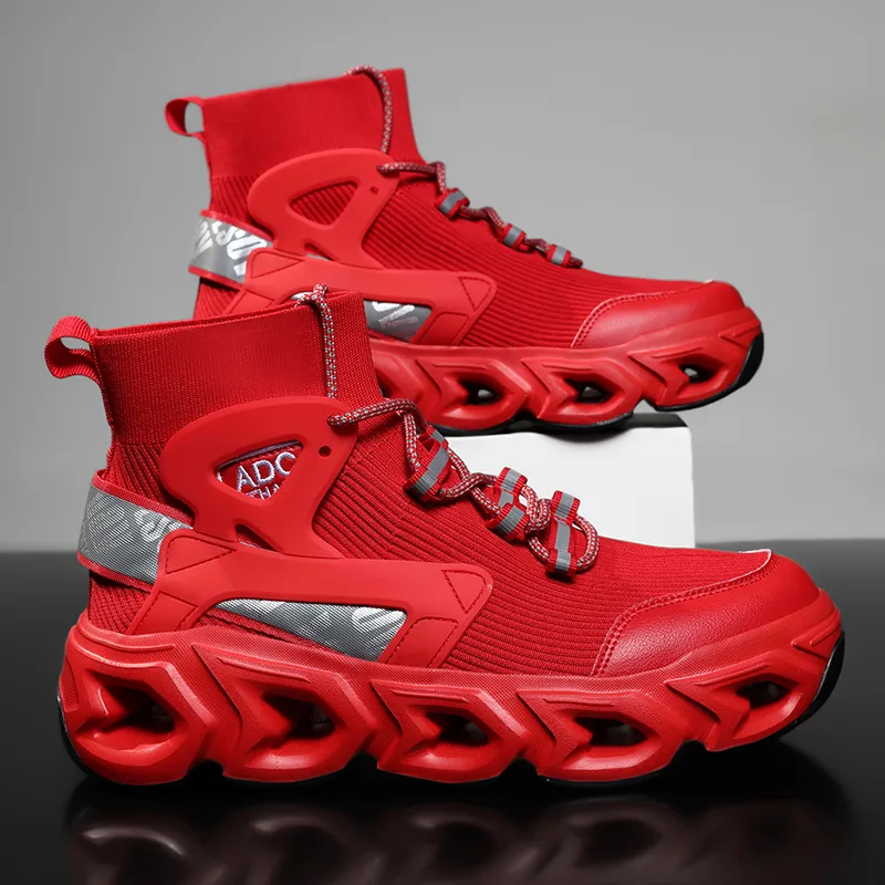 Kuding Shock Absorbing, Non Slip, Wear Resistant, Breathable And Lightweight High Top Casual Shoes Men's-15