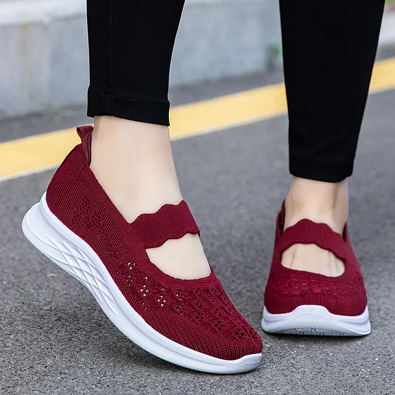 Kuding Slip Resistant, Abrasion Resistant, Breathable, Lightweight Low Top Casual Shoes Women's-9