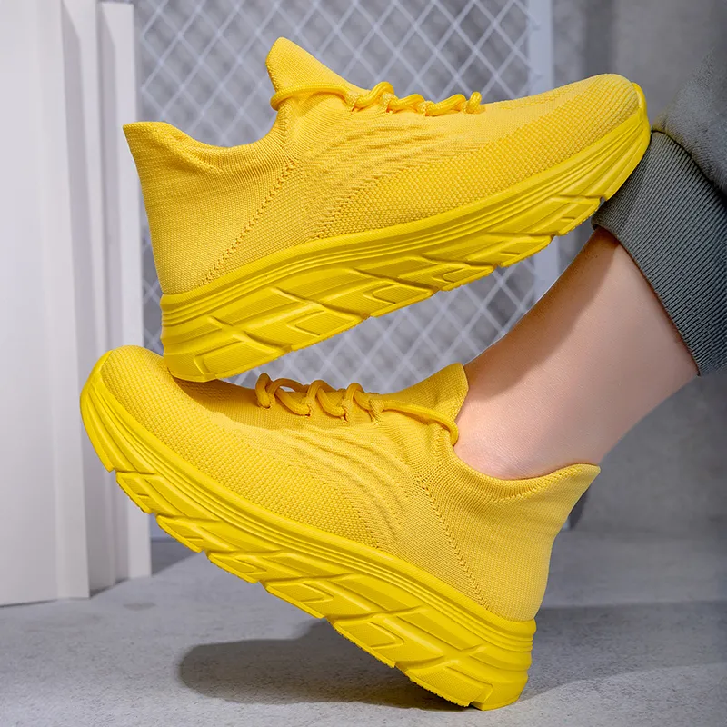 Kuding Casual Shoes Unisex Low Top Black/White/Yellow/Green/Orange/Blue/Gray/Red-12