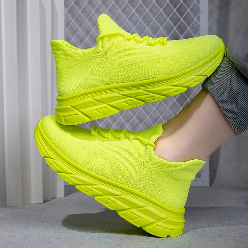 Kuding Casual Shoes Unisex Low Top Black/White/Yellow/Green/Orange/Blue/Gray/Red-17