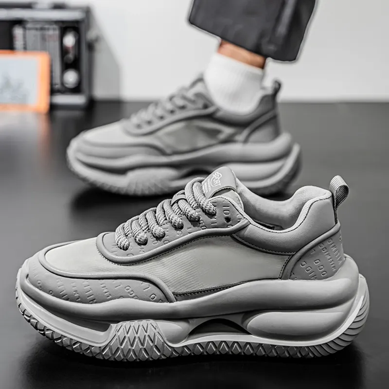 Kuding Breathable And Lightweight Low Top Chunky Sneakers Men's-4