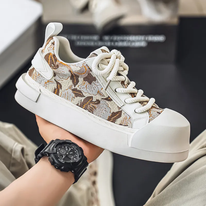 Kuding Slip Resistant, Abrasion Resistant, Lightweight, Breathable, Height Increasing Low Top Skateboard Shoes Men's-9