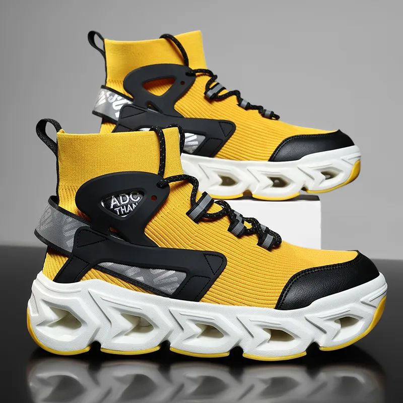 Kuding Shock Absorbing, Non Slip, Wear Resistant, Breathable And Lightweight High Top Casual Shoes Men's-3