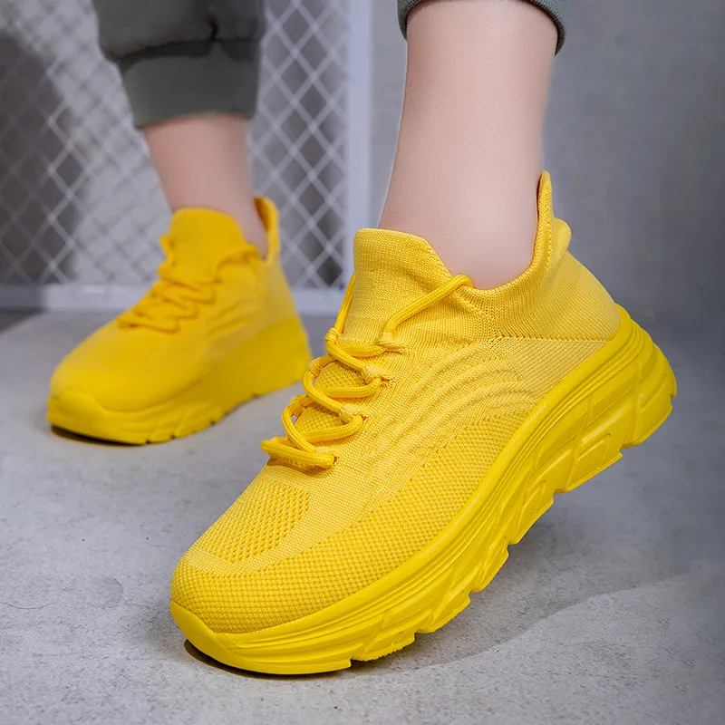 Kuding Casual Shoes Unisex Low Top Black/White/Yellow/Green/Orange/Blue/Gray/Red-14