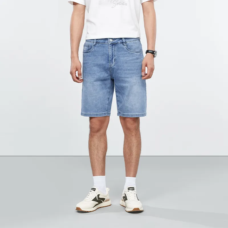 SEPTWOLVES Denim Shorts Men's Sky Blue-4