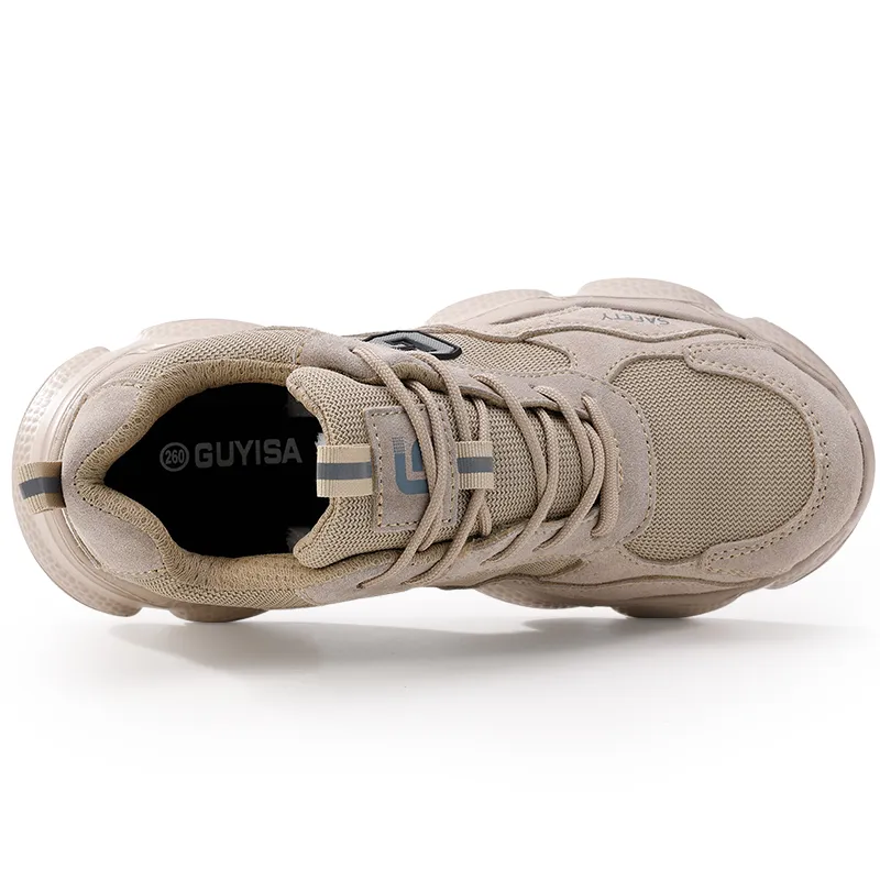 Blue Gull Shield Support Wear Resistant High Top Outdoor Shoes Unisex Khaki-3