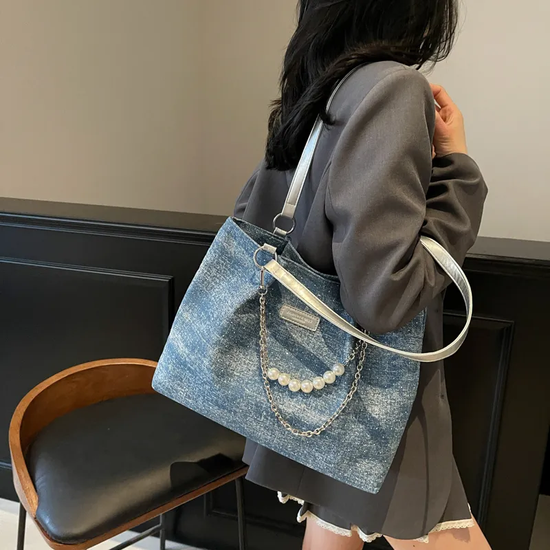 JIANGLIDA Oxford Handbag, Shoulder Bag Regular Women's Sky Blue/Denim Blue/Royal Blue/Black-5