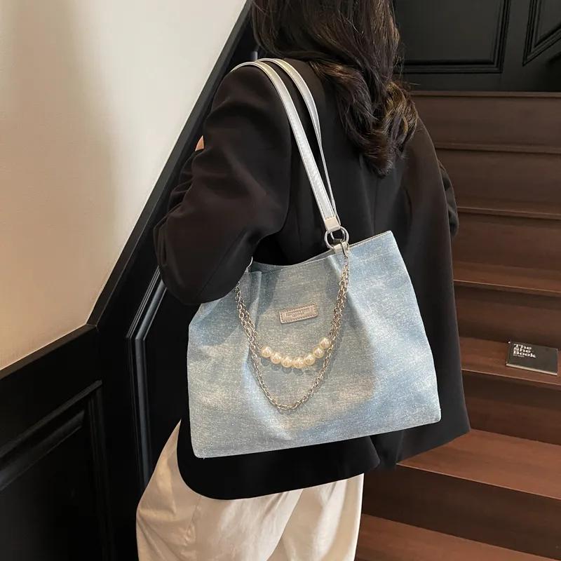 JIANGLIDA Oxford Handbag, Shoulder Bag Regular Women's Sky Blue/Denim Blue/Royal Blue/Black-3