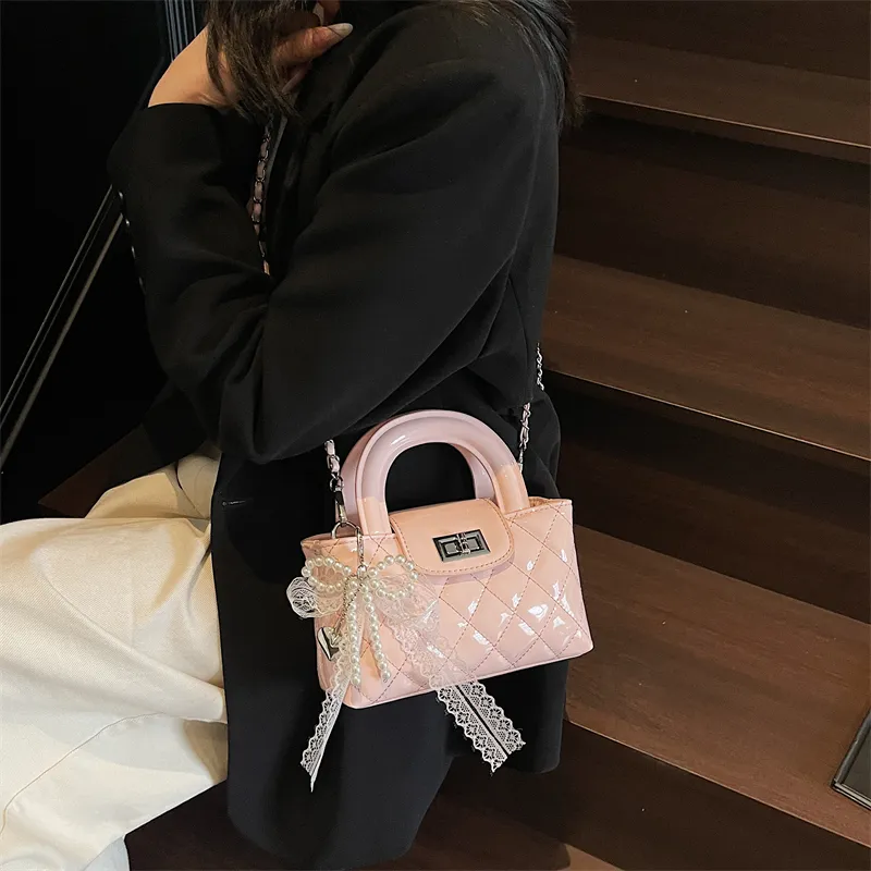 JIANGLIDA PU Shoulder Bag, Crossbody Bag, Handbag Women's Ecru/Pink/Red/Black-6