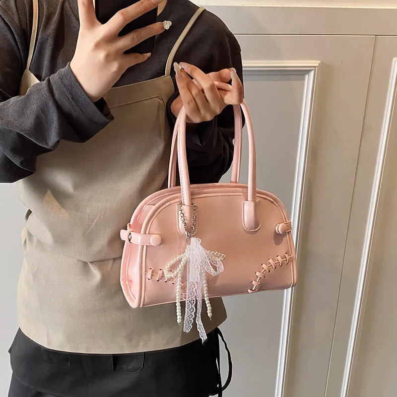 JIANGLIDA PU Handbag Women's White/Blue/Pink-9
