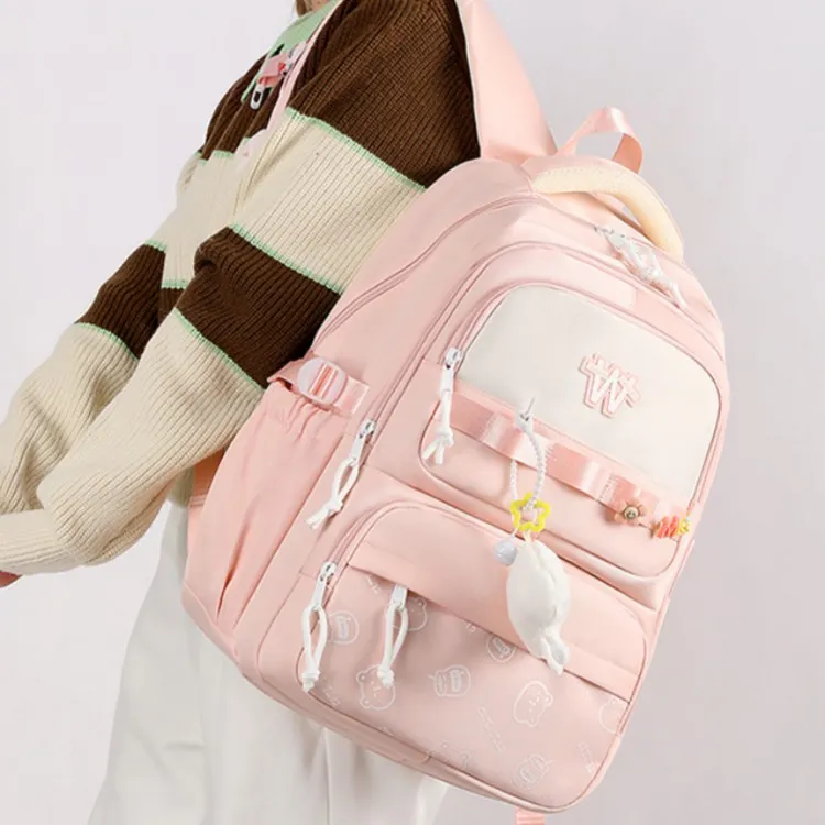 JIANGLIDA Nylon Fabric Student Bag Women's Multicolor-1