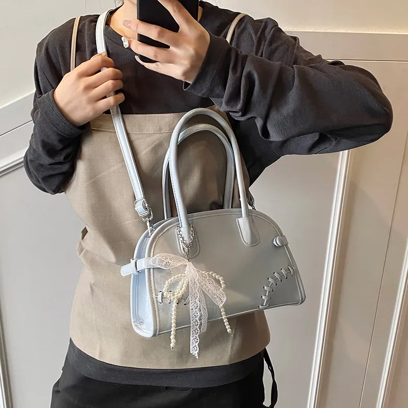 JIANGLIDA PU Handbag Women's White/Blue/Pink-7