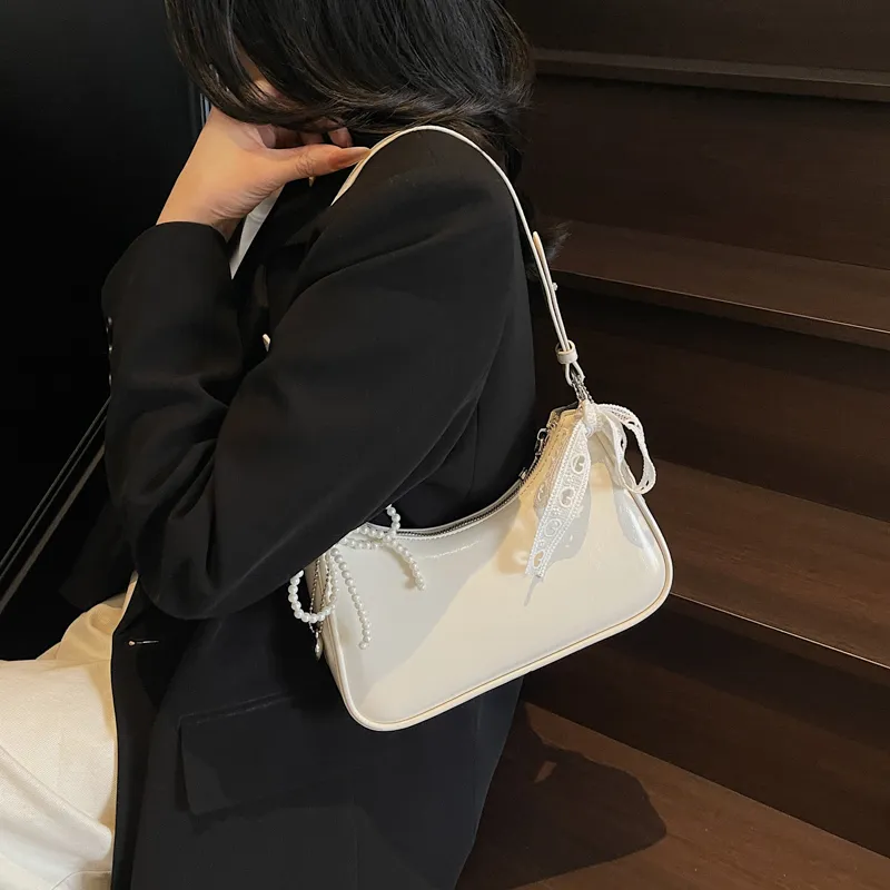 JIANGLIDA PU Dumpling Bag Shoulder Bag Regular Women's Ecru/Pink/Yellow/Black-3
