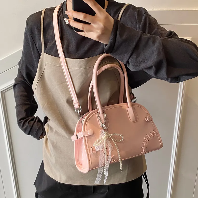 JIANGLIDA PU Handbag Women's White/Blue/Pink-11