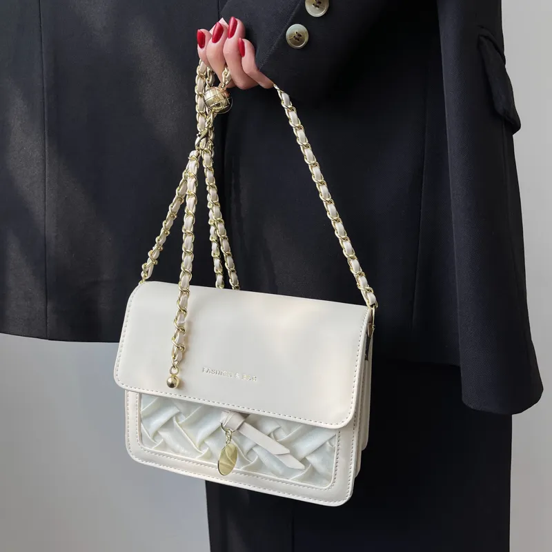 JIANGLIDA PU Shoulder Bag Women's Ecru/Green/Black-1