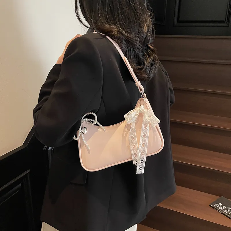 JIANGLIDA PU Dumpling Bag Shoulder Bag Regular Women's Ecru/Pink/Yellow/Black-5