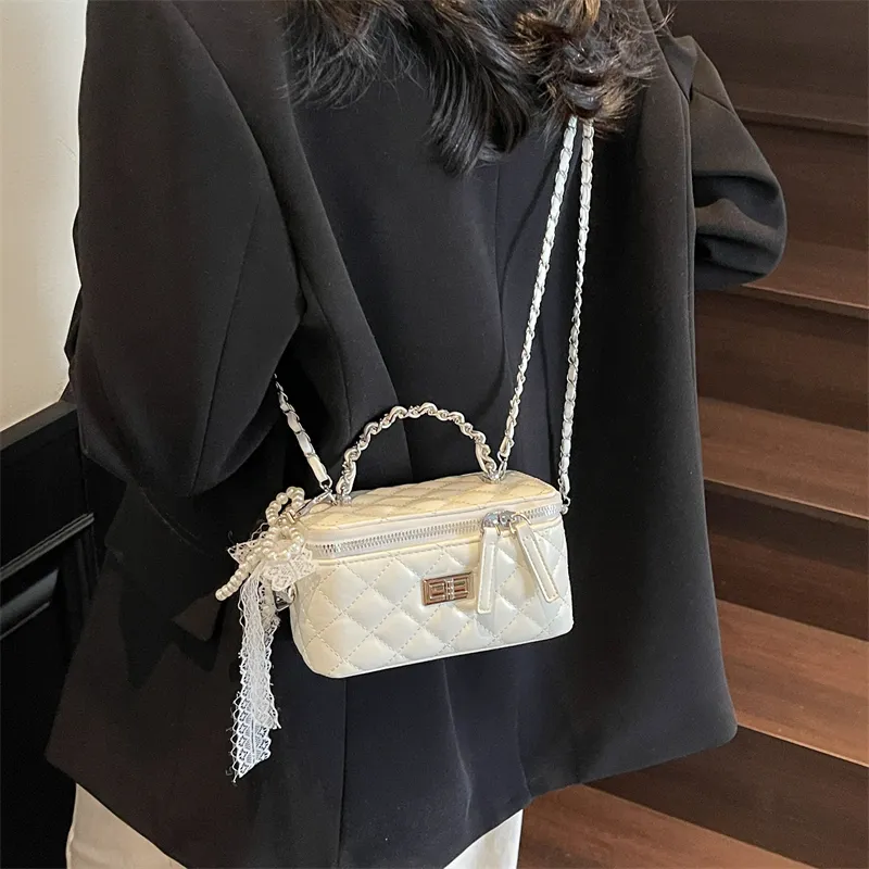JIANGLIDA PU Shoulder Bag, Crossbody Bag, Handbag Regular Women's Ecru/Yellow/Pink/Black-2