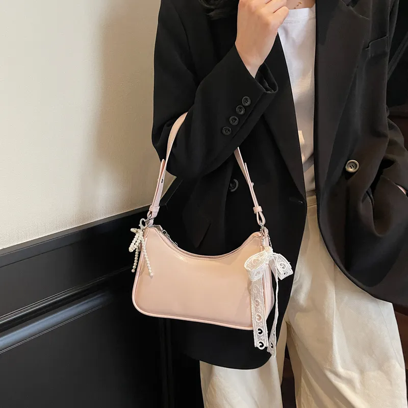 JIANGLIDA PU Dumpling Bag Shoulder Bag Regular Women's Ecru/Pink/Yellow/Black-7