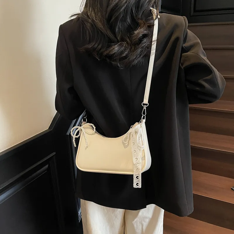 JIANGLIDA PU Dumpling Bag Shoulder Bag Regular Women's Ecru/Pink/Yellow/Black-1