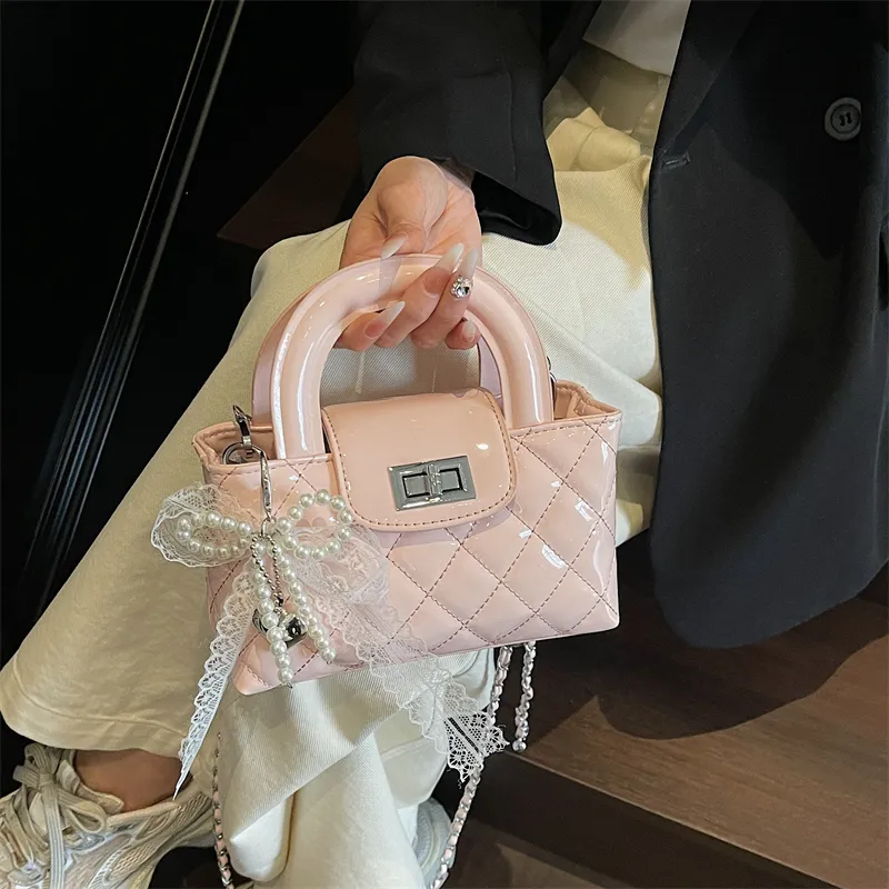 JIANGLIDA PU Shoulder Bag, Crossbody Bag, Handbag Women's Ecru/Pink/Red/Black-5