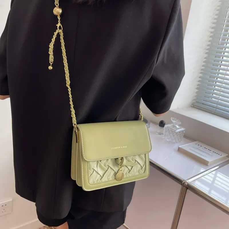 JIANGLIDA PU Shoulder Bag Women's Ecru/Green/Black-5
