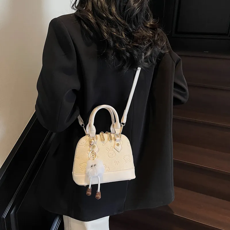 JIANGLIDA PU Handbag Women's Ecru/Pink/White & Brown/Black-3