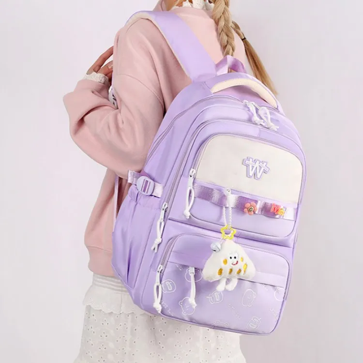 JIANGLIDA Nylon Fabric Student Bag Women's Multicolor-13