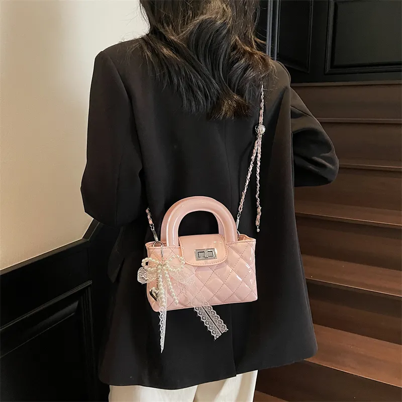 JIANGLIDA PU Shoulder Bag, Crossbody Bag, Handbag Women's Ecru/Pink/Red/Black-7